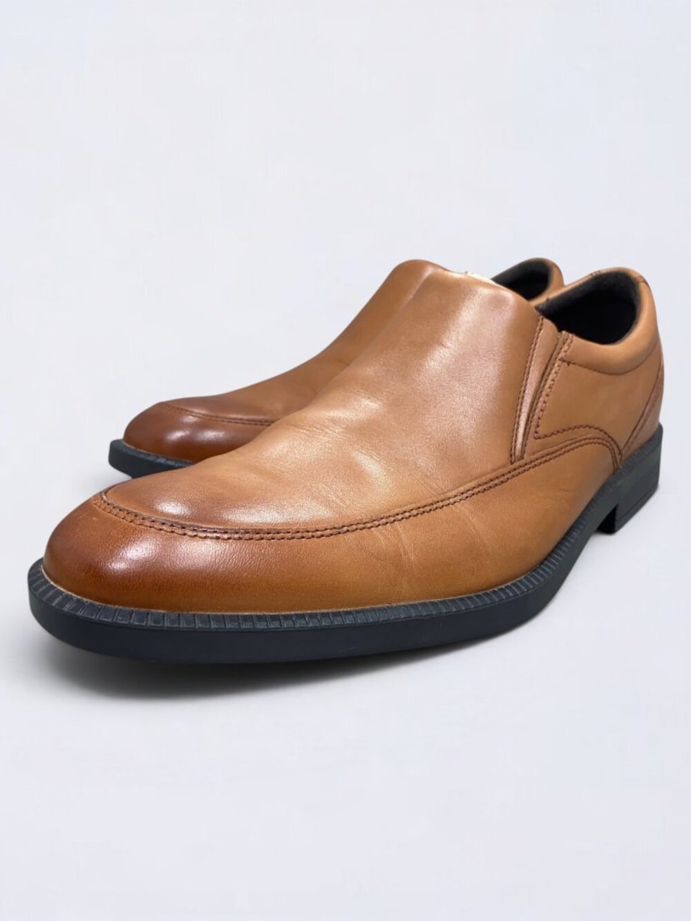 Rockport Dressports Office II Apron Slip-On Loafers Mens Size 10 Brown Leather